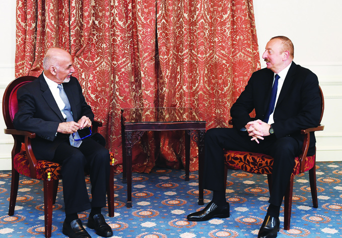 Встреча Президента Азербайджана Ильхама Алиева и Президента Афганистана Мохаммада Ашрафа Гани