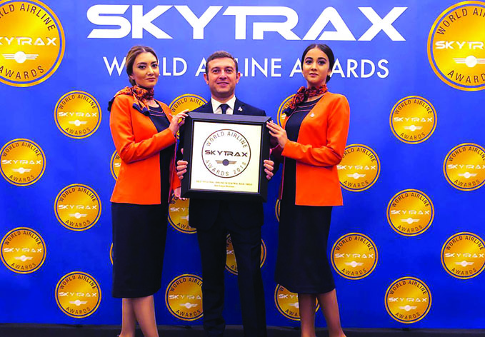 «Азербайджанские авиалинии» в очередной раз удостоены престижной награды Skytrax