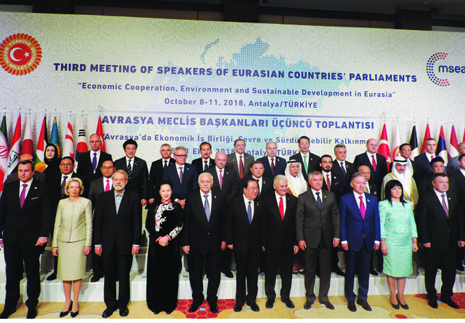 В Анталье состоялось третье совещание председателей парламента стран Евразии