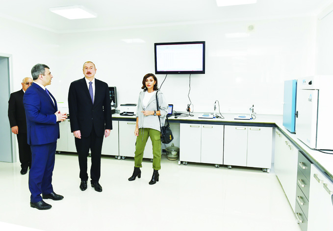 Президент Ильхам Алиев ознакомился в Губе с деятельностью Научно-исследовательского института плодоводства и чаеводства после капитального ремонта