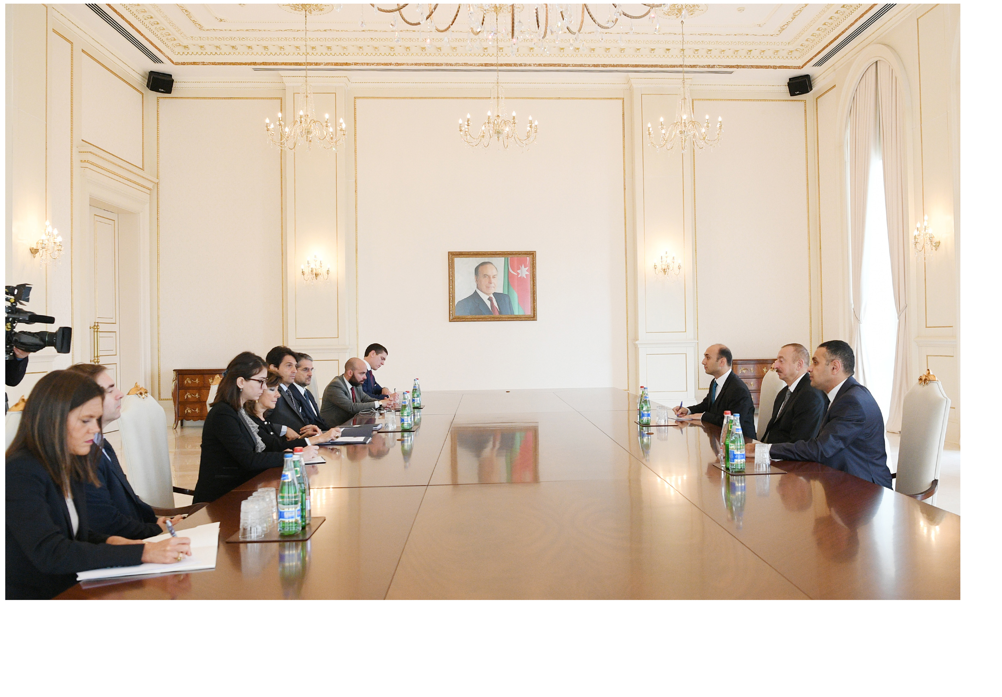 Президент Азербайджана Ильхам Алиев принялделегацию во главе с председателем Сената Италии
