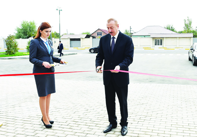 Президент Ильхам Алиев открыл в Имишли комплекс ASAN Həyat