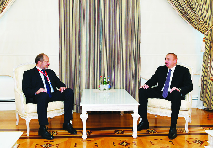 Президент Ильхам Алиев принял председателя Национального совета Словении