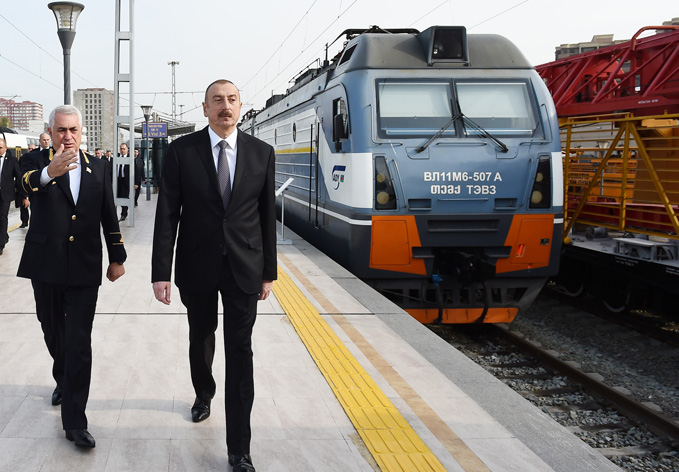 Президент Ильхам Алиев принял участие в открытии Комплекса Сумгайытского железнодорожного вокзала