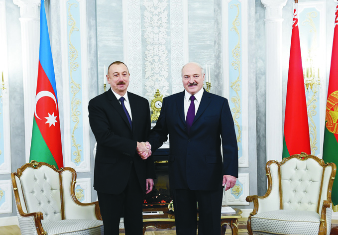 Встреча Президента Азербайджана Ильхама Алиева и Президента Беларуси Александра Лукашенко один на один