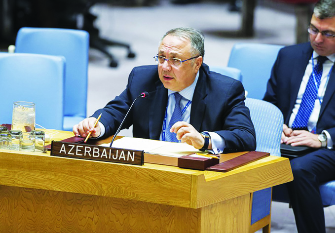 Постоянный представитель Азербайджана при ООН рассказал на дебатах Совета Безопасности о необходимости принятия мер в отношении нарушителей норм международного права