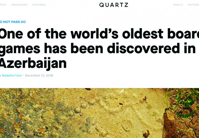 Quartz: «В Азербайджане обнаружена одна из старейших в мире настольных игр»
