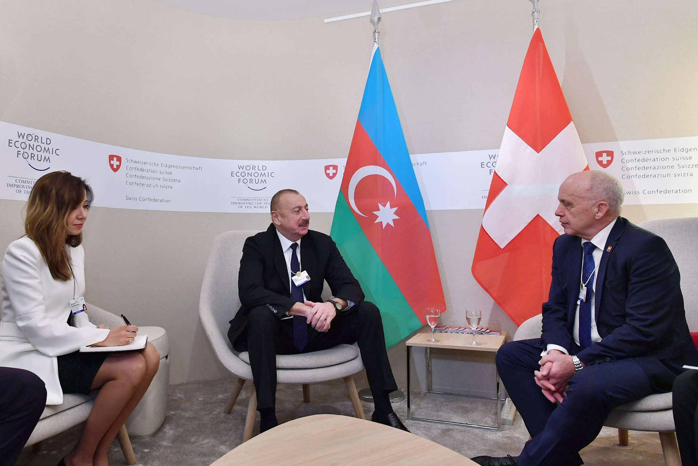 Встреча Президента Азербайджана Ильхама Алиевас Президентом ШвейцарииУли Маурером