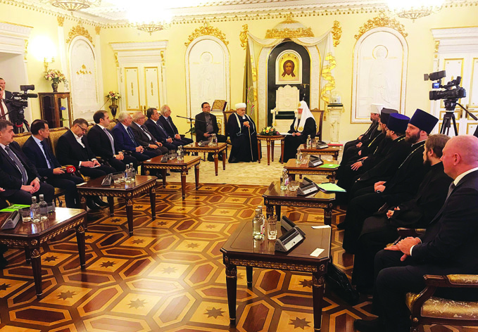 Председатель Управления мусульман Кавказа встретился с патриархом Московским и всея Руси