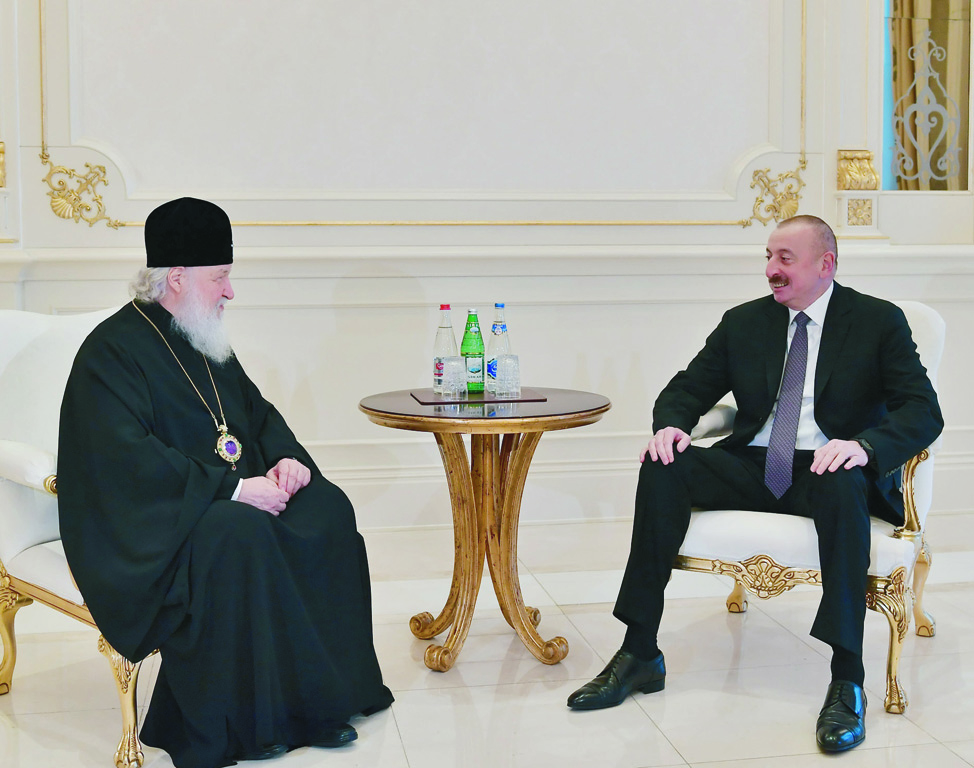 Президент Ильхам Алиев встретился с Патриархом Московским и Всея Руси Кириллом