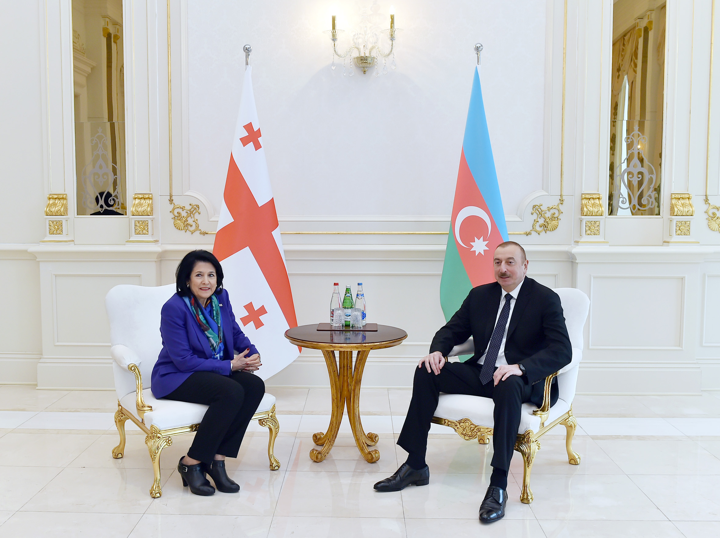 Состоялась встреча президентовАзербайджана и Грузии один на один