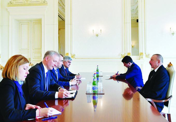Президент Азербайджана Ильхам Алиевпринял делегациюЕвропейского союза