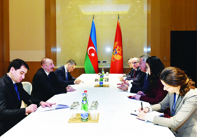Состоялась встреча Президента Азербайджана Ильхама Алиева с Президентом Монтенегро Мило Джукановичем