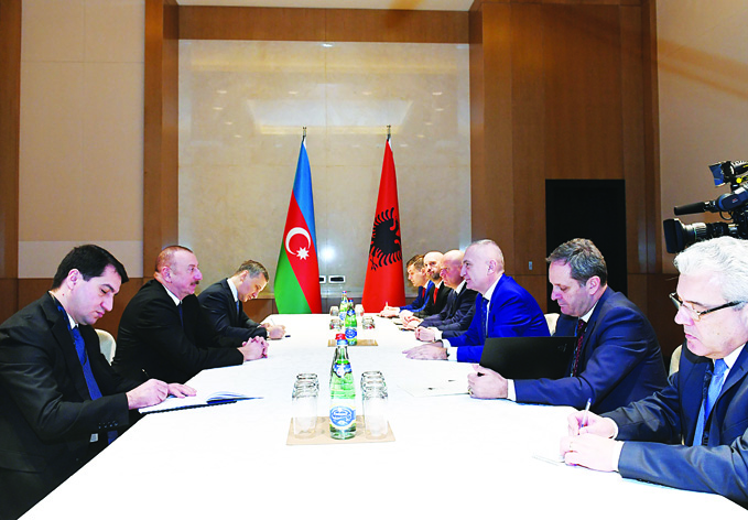 Президент Азербайджана Ильхам Алиев встретился с Президентом Албании Илиром Метой
