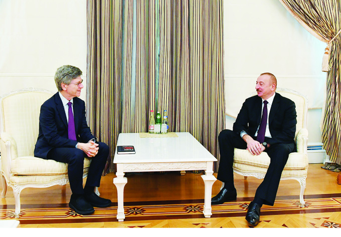 Президент Ильхам Алиев принял специального советника генерального секретаря ООН по Целям устойчивого развития