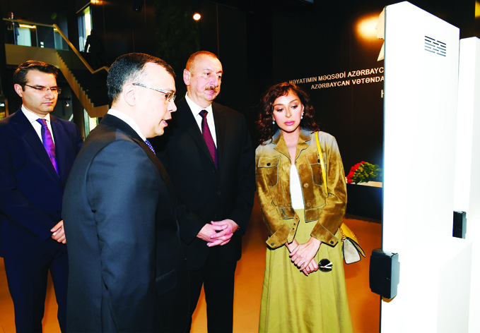 Президент Ильхам Алиев принял участие в открытии административного здания Агентства DOST и первого центра DOST