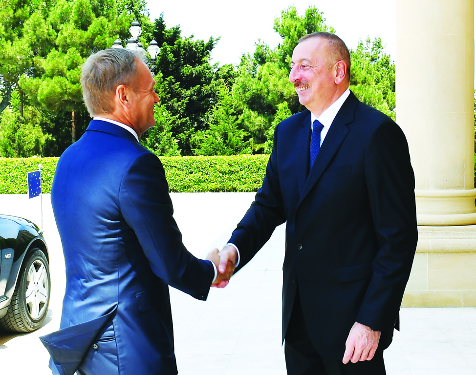 Состоялась встреча Президента Азербайджана Ильхама Алиева и президента Совета Европейского Союза Дональда Туска