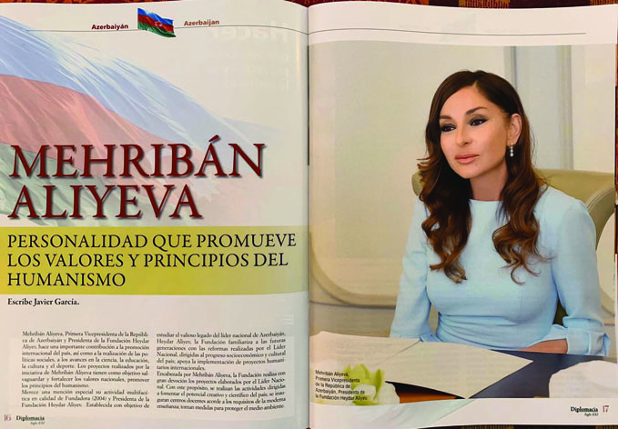 В испанском журнале опубликована статья о многосторонней деятельности Первого вице-президента Мехрибан Алиевой