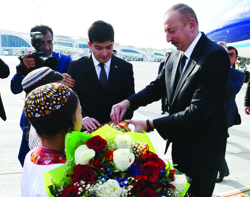 Рабочий визит Президента Азербайджана Ильхама Алиева в Туркменистан