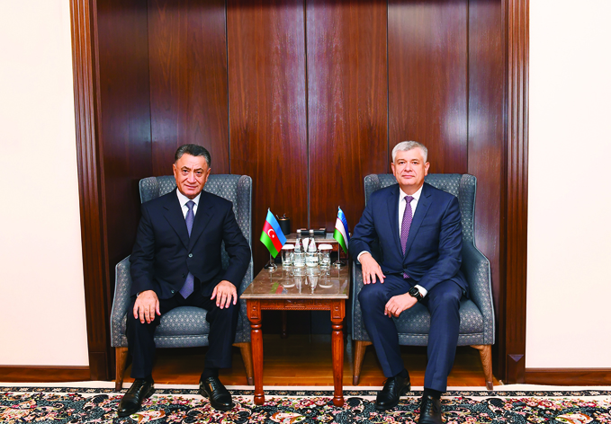 Состоялась встреча секретарей Советов безопасности Азербайджана и Узбекистана