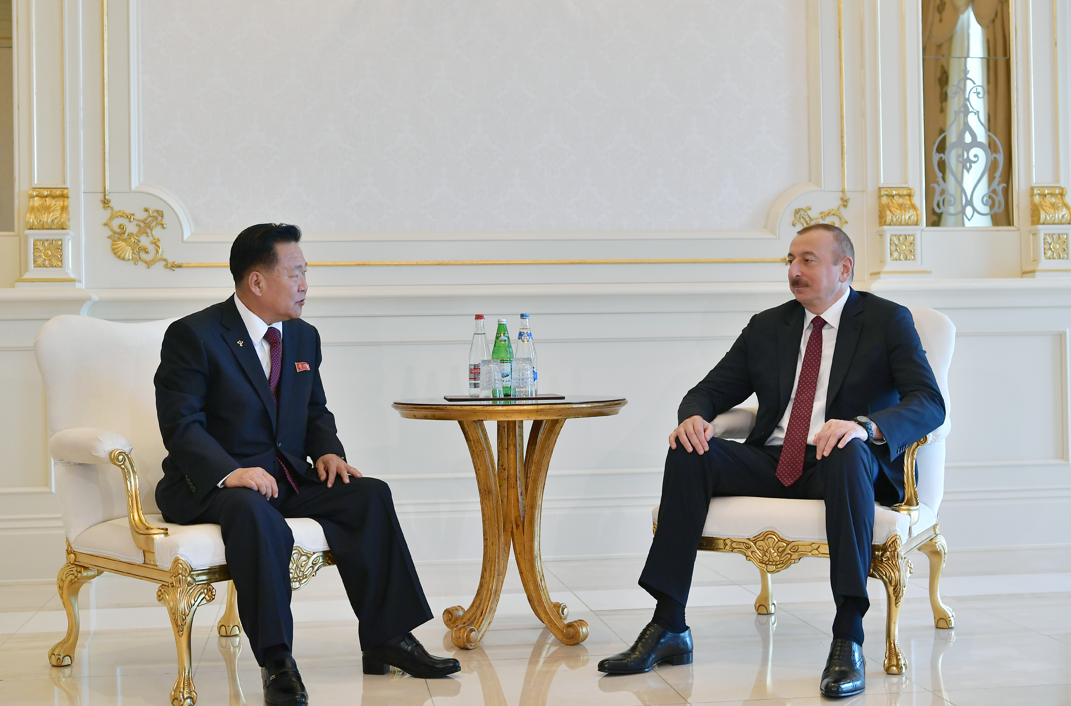 Президент Ильхам Алиев принял делегацию во главе с председателем ПрезидиумаВерховного Народного Собрания Корейской Народно-Демократической Республики