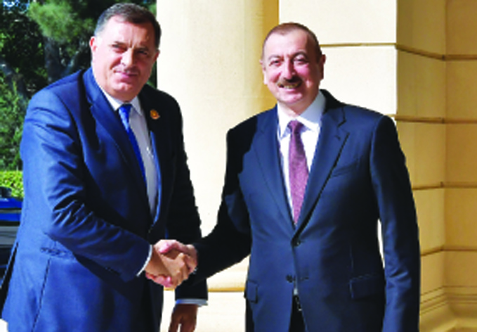 Президент Ильхам Алиеввстретился с председателем Президиума Боснии и Герцеговины Милорадом Додиком