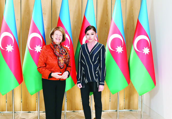 Первый вице-президент Мехрибан Алиева встретилась с торговым посланником премьер-министра Великобритании по Азербайджану