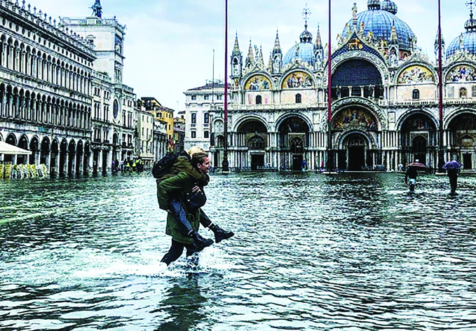 Венецию затопило после проливных дождей