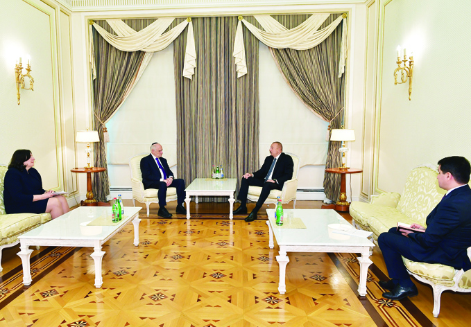 Президент Ильхам Алиев принял заместителя исполнительного председателя Конференции президентов ведущих американских еврейских организаций
