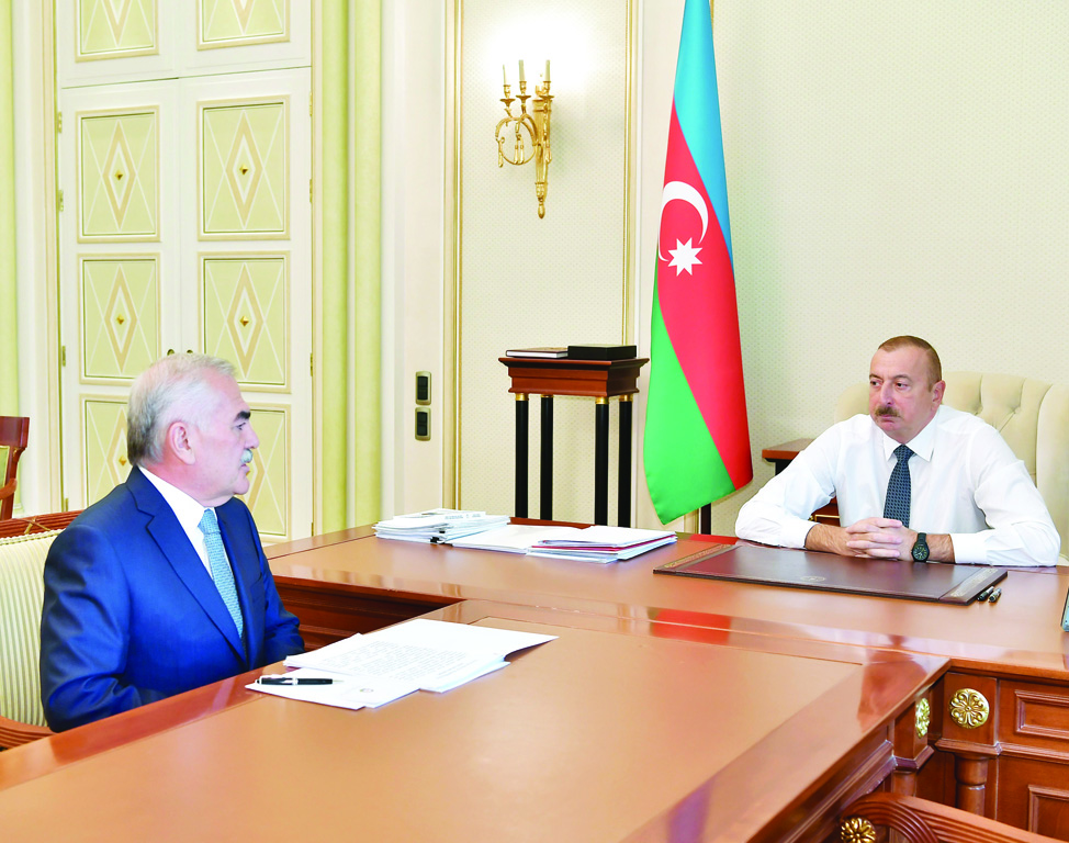 Президент Ильхам Алиев принял председателя Верховного Меджлиса Нахчыванской Автономной Республики Васифа Талыбова