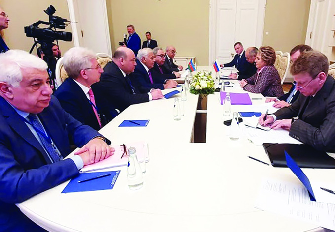 Председатель Милли МеджлисаОгтай Асадовпровел в Санкт-Петербурге ряд встреч