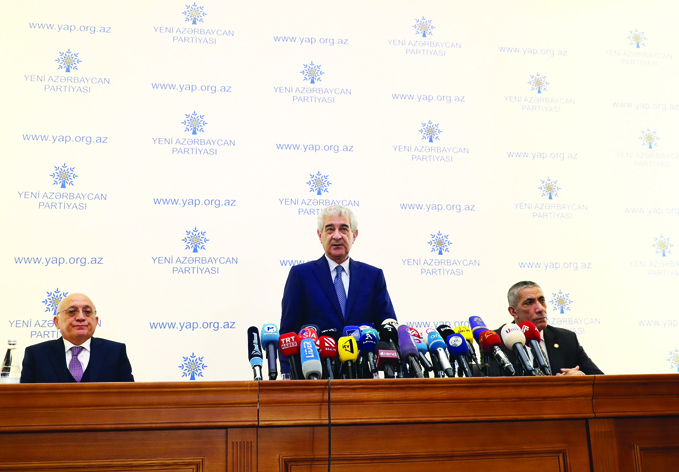 В штабе партии «Ени Азербайджан» прошла пресс-конференция в связи с заседанием Политического совета партии