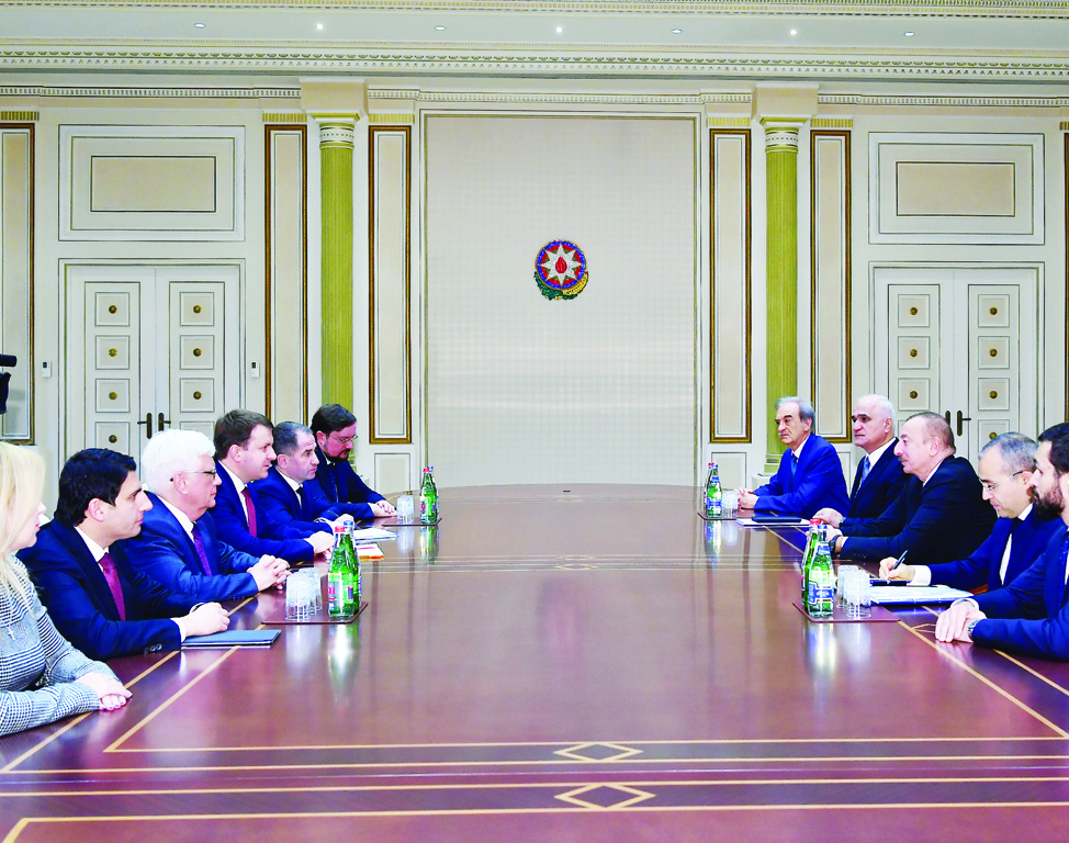 Президент Азербайджана Ильхам Алиев принял делегацию во главе с министром экономического развития России