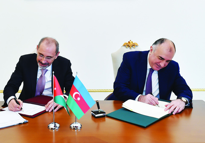Подписание азербайджано-иорданских документов
