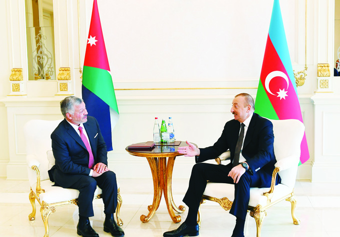 Состоялась встреча Президента Азербайджана с Королем Иордании один на один