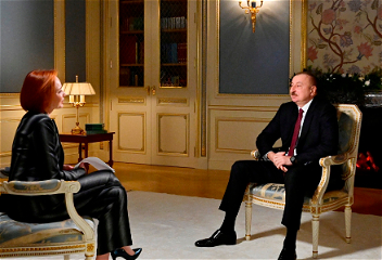 Президент Азербайджанской Республики Ильхам Алиев дал интервью телеканалу «Россия-24»