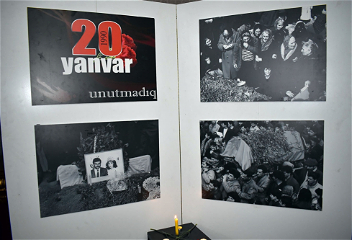 В Тбилиси проходит выставка о трагедии 20 Января, организованная АЗЕРТАДЖ