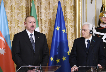 Президенты Азербайджана и Италиивыступили с заявлениями для печати