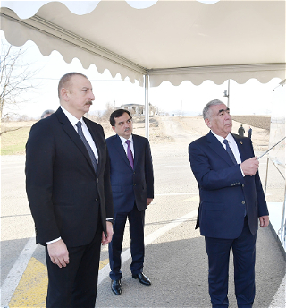 Президент Ильхам Алиев принял участиев открытии автомобильной дороги Даш Салахлы — Уркмезли — Демирчиляр