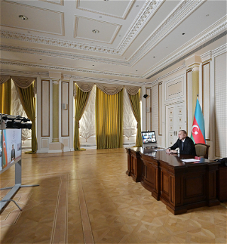 По инициативе компании CISCO состояласьвидеоконференция между ПрезидентомИльхамом Алиевым и руководителями данной компании