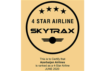Авиакомпания AZAL в очередной раз подтвердила высокий статус в рейтинге Skytrax