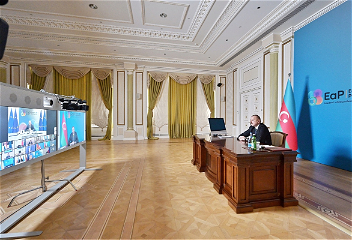 Президент Ильхам Алиев принял участие в Саммите стран Восточного партнерства в формате видеоконференции