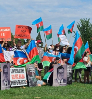 В Вашингтоне прошла очередная акция протеста азербайджанской общиныпротив армянской агрессии