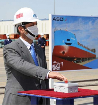 Второй танкер азербайджанского производства спущен на воду для следующего этапастроительства