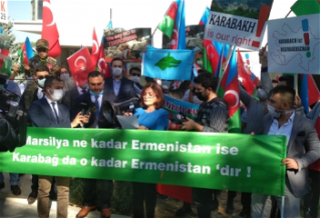 Перед посольством Франции в Анкаре прошла акцияв поддержку Азербайджана