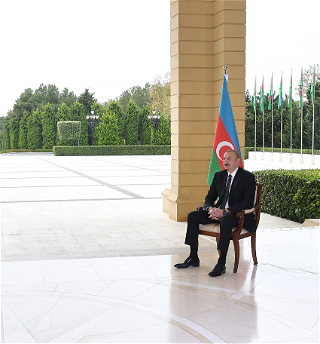 Президент Ильхам Алиевдал интервью японской газете Nikkei