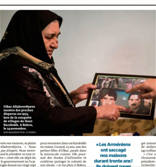 Французская газета Le Monde пишет о мечтеазербайджанских переселенцеввернутьсяна освобожденные от оккупации родные земли