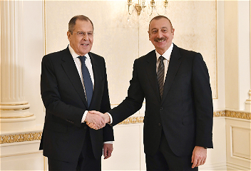 Президент Ильхам Алиевпринял министра иностранныхдел России Сергея Лаврова