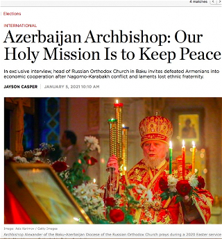 Глава Бакинской и Азербайджанской епархии:«Нашей священной миссией являетсясохранить мир»