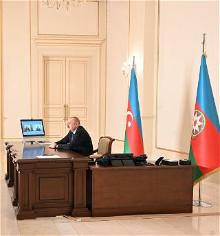 Президент Ильхам Алиев принял в видеоформате президента и учредителя Фонда этническоговзаимопонимания США